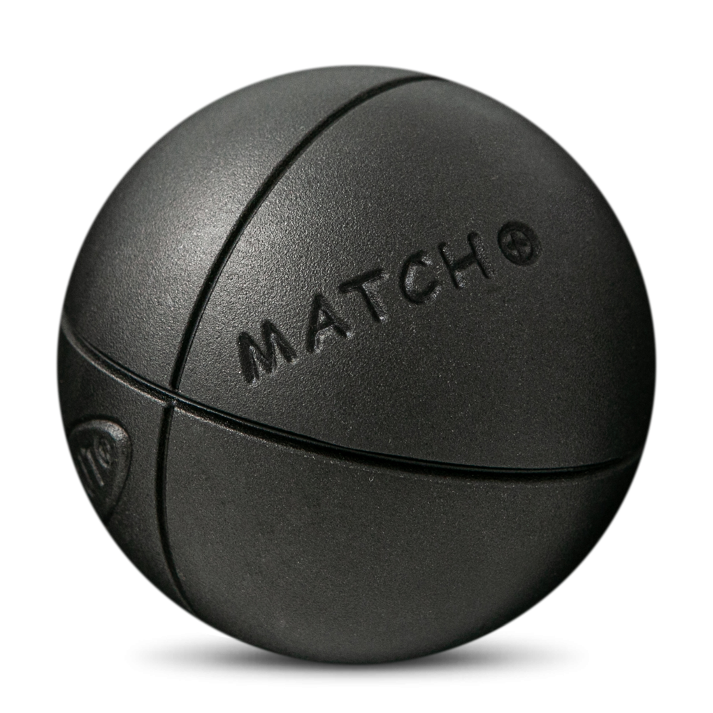 Boules de pétanque Match+ durete+ 76mm - Obut 680g Noir